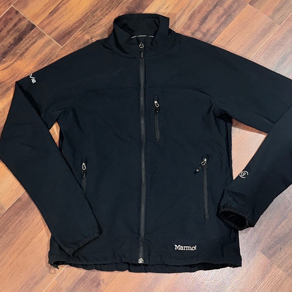 Marmot M3 Softshell Jacket Womens Small Black Full Zip Breathable Stretch Abbvie